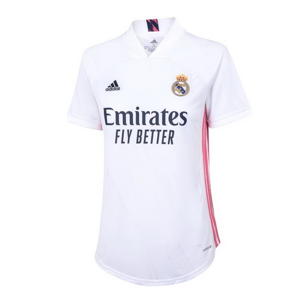 Camiseta Real Madrid Replica Primera Ropa Mujer 2020/21 Blanco